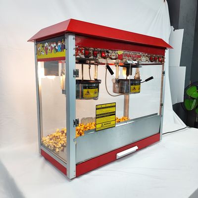 860*420*740mm Ηλεκτρική Μεγάλη Διπλή Μηχανή Ποπκόρν για τη Γραμμή Επεξεργασίας Σνακ