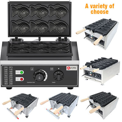Ηλεκτρικό Μίνι Ψάρι Taiyaki Maker από ανοξείδωτο χάλυβα 6 Ψάρι σχήμα Waffle Baker Machine