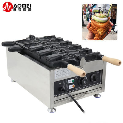 Ηλεκτρική μηχανή Taiyaki από ανοξείδωτο χάλυβα με μακρά διάρκεια ζωής και μέγεθος 375 * 700 * 290mm