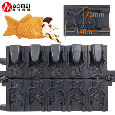 Ηλεκτρική μηχανή Taiyaki από ανοξείδωτο χάλυβα με μακρά διάρκεια ζωής και μέγεθος 375 * 700 * 290mm