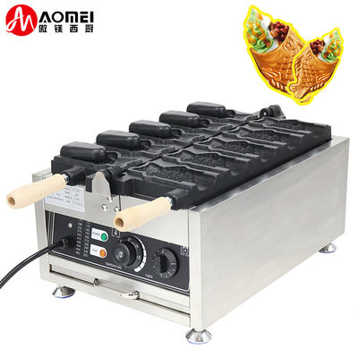 Ηλεκτρική μηχανή Taiyaki από ανοξείδωτο χάλυβα με μακρά διάρκεια ζωής και μέγεθος 375 * 700 * 290mm