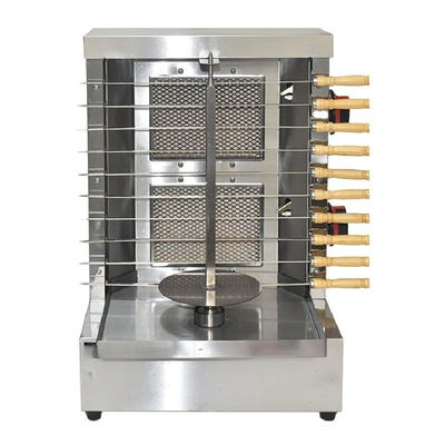 Μηχανή Shawarma 2 καυστήρα Κοτόπουλο Doner Kebab BBQ Grill Skewers Maker για εξωτερικούς χώρους